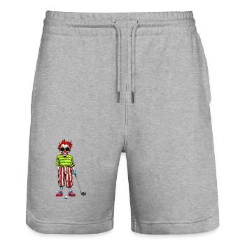 Clowns Golf - Stanley/Stella Unisex Bio Joggingshorts Trainer  - Grau meliert - Vorne - Nik (191cm) & Marisol (170cm)