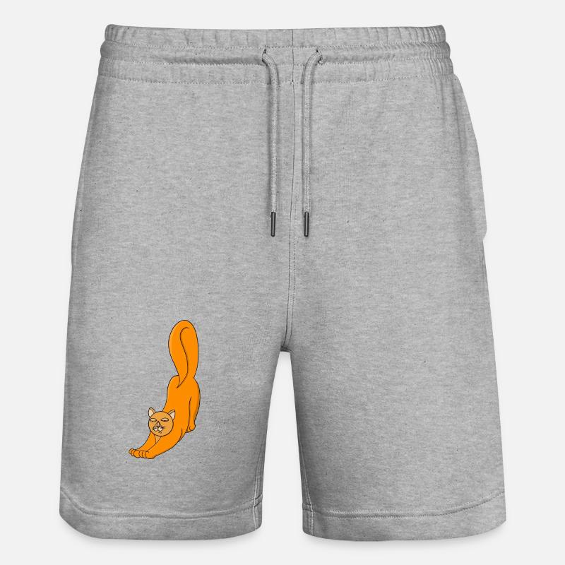 Chat Orange Étirant - Short de jogging bio TRAINER Stanley/Stella unisexe - gris chiné