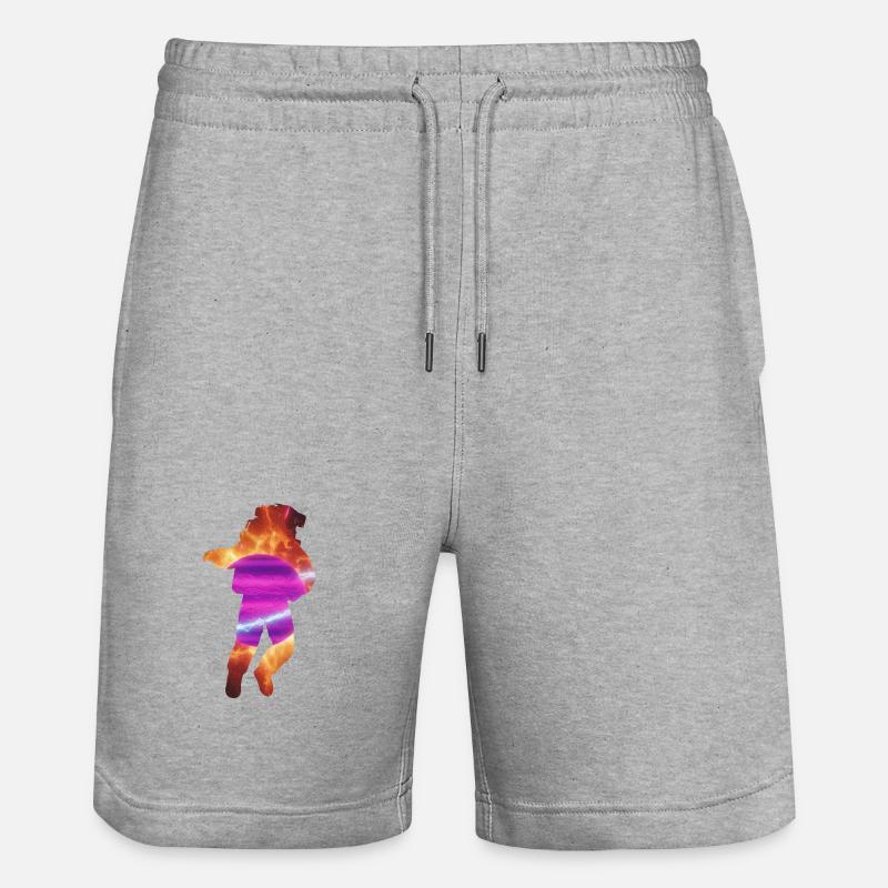 Sautez à travers Nebula Neon - Short de jogging bio TRAINER Stanley/Stella unisexe - gris chiné
