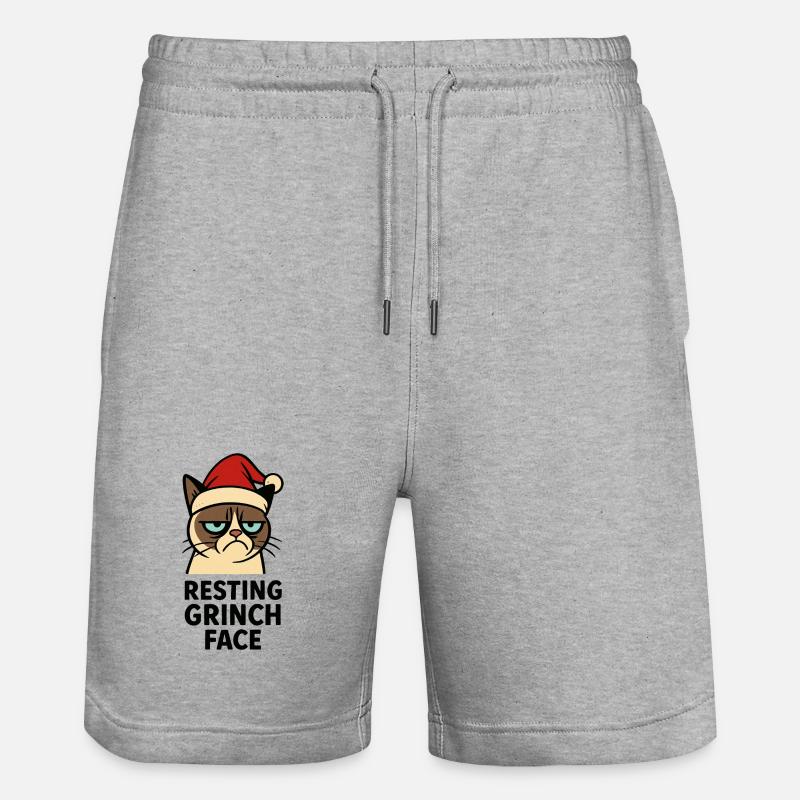 Noël Pas content râleur  - Short de jogging bio TRAINER Stanley/Stella unisexe - gris chiné