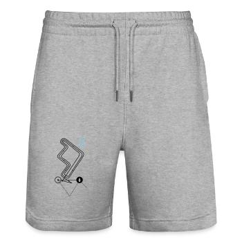 Regattabahn Segelsport Regatta Bahn Segeln Kurs - Stanley/Stella Unisex Bio Joggingshorts Trainer  - Grau meliert - Vorne - Nik (191cm) & Marisol (170cm)