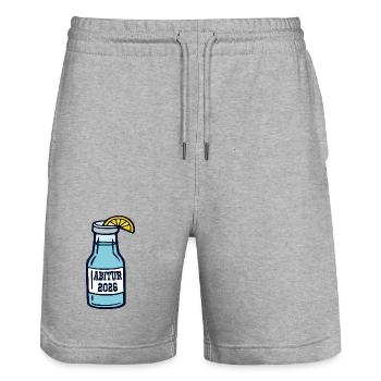 Graduation ceremony Abitur 2026 - Stanley/Stella Trainer Unisex Organic Jogging Shorts - heather grey - Front - Nik (191cm) & Marisol (170cm)