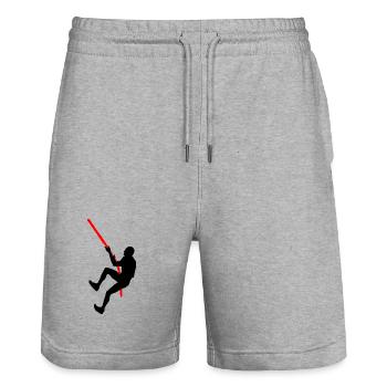 OCR Climb – Seil-Challenge-Design - Stanley/Stella Unisex Bio Joggingshorts Trainer  - Grau meliert - Vorne - Nik (191cm) & Marisol (170cm)