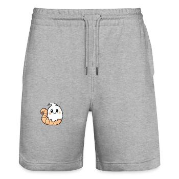 Schnecke Halloween Lustig Geist - Stanley/Stella Unisex Bio Joggingshorts Trainer  - Grau meliert - Vorne - Nik (191cm) & Marisol (170cm)