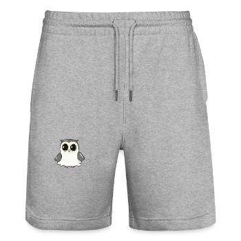 Eule Halloween Lustig Geist - Stanley/Stella Unisex Bio Joggingshorts Trainer  - Grau meliert - Vorne - Nik (191cm) & Marisol (170cm)
