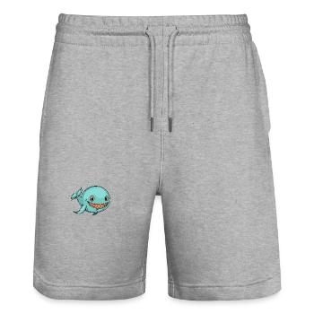 Wal Halloween Lustig Zombie - Stanley/Stella Unisex Bio Joggingshorts Trainer  - Grau meliert - Vorne - Nik (191cm) & Marisol (170cm)