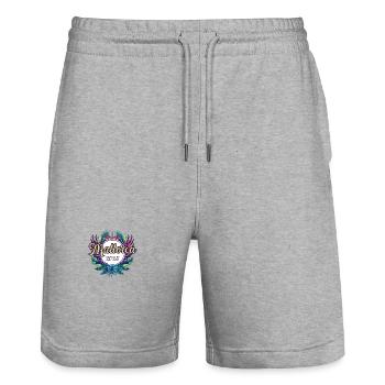 Mallorca 2025 Team - Stanley/Stella Trainer Unisex Organic Jogging Shorts - heather grey - Front - Nik (191cm) & Marisol (170cm)