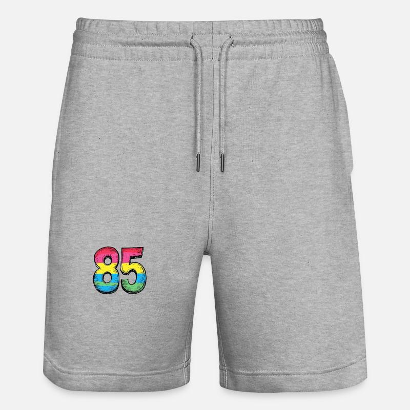 85 Symbole numérique - Short de jogging bio TRAINER Stanley/Stella unisexe - gris chiné
