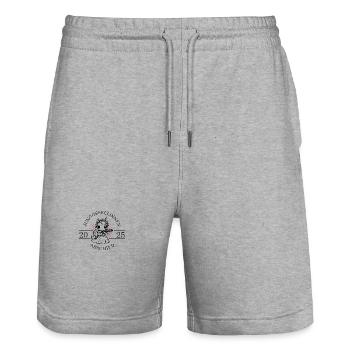 Junggesellinnen Abschied 2025 Einhorn - Stanley/Stella Unisex Bio Joggingshorts Trainer  - Grau meliert - Vorne - Nik (191cm) & Marisol (170cm)