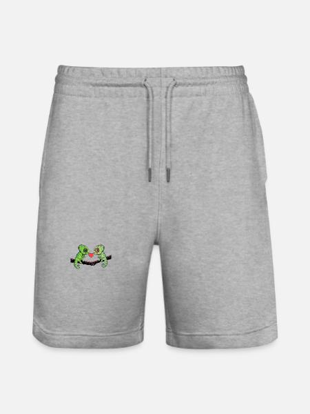 Caméléon Couple Saint-Valentin - Short de jogging bio TRAINER Stanley/Stella unisexe - gris chiné