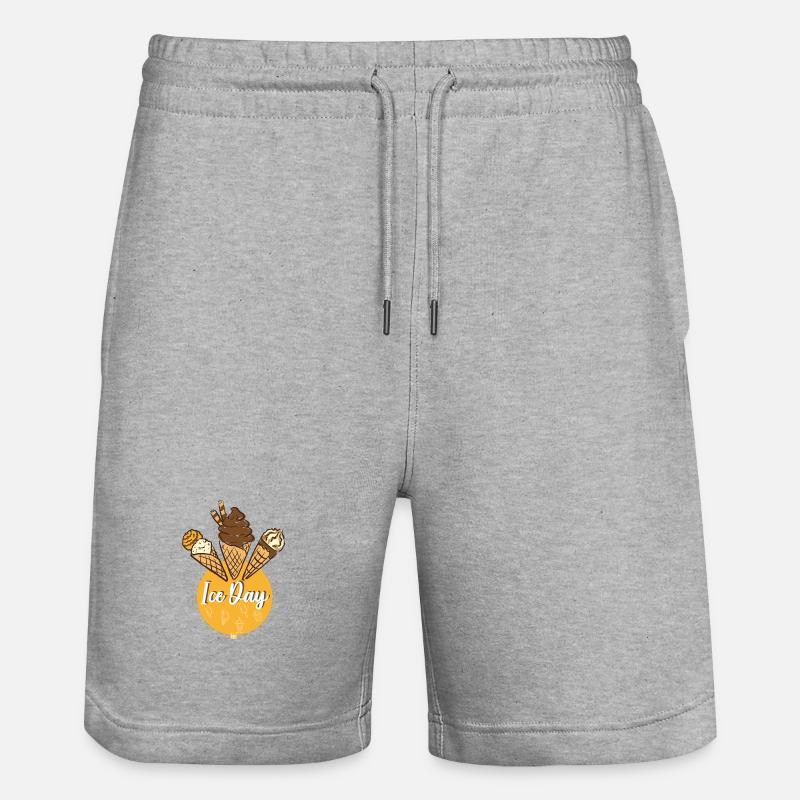 Ice Day / Eis Bo-Grafik - Short de jogging bio TRAINER Stanley/Stella unisexe - gris chiné