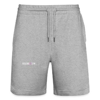 Bowling Team - Stanley/Stella Trainer Unisex Organic Jogging Shorts - heather grey - Front - Nik (191cm) & Marisol (170cm)
