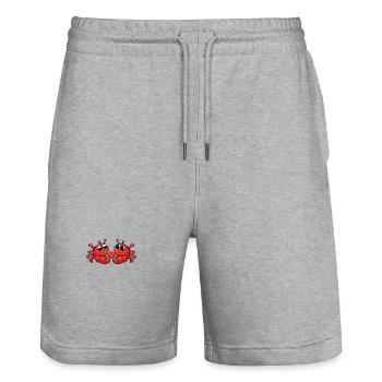 Cancer Couple D’amour Crabe Animal La Saint-Valentin - Short de jogging bio TRAINER Stanley/Stella unisexe - gris chiné - Devant - Nik (191cm) & Marisol (170cm)