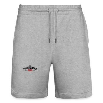 Bachelor Party 2025 Wedding Bachelor Party - Stanley/Stella Trainer Unisex Organic Jogging Shorts - heather grey - Front - Nik (191cm) & Marisol (170cm)