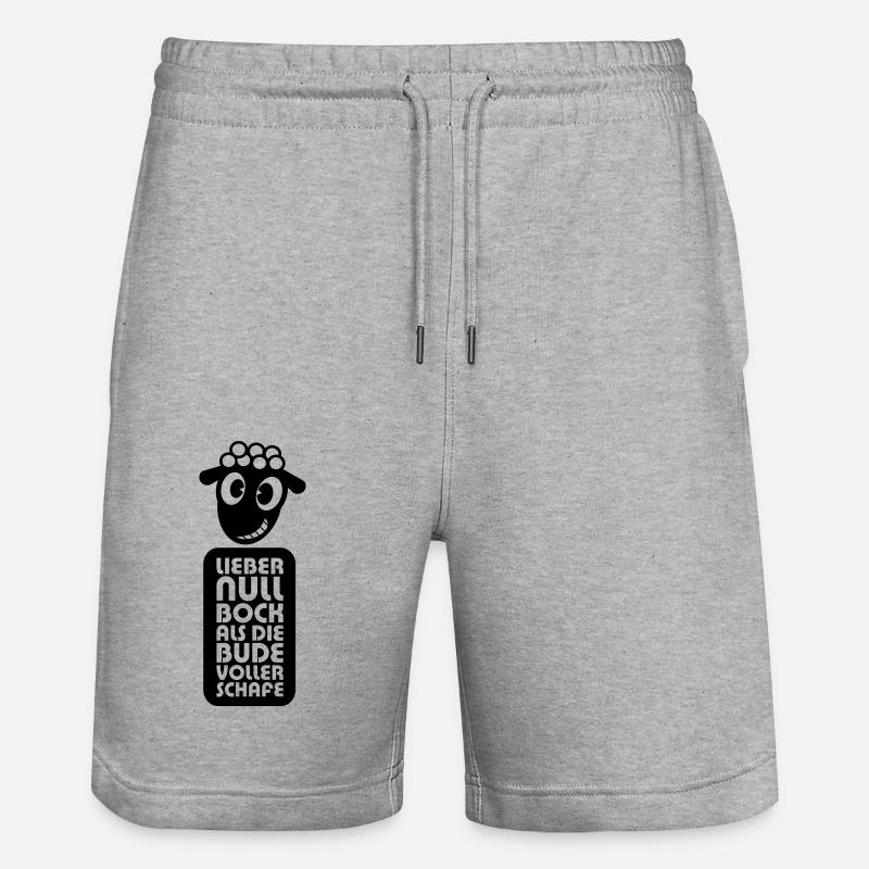 Null Bock - Stanley/Stella Unisex Bio Joggingshorts Trainer  - Grau meliert