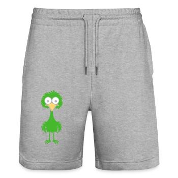 ostrich - Stanley/Stella Trainer Unisex Organic Jogging Shorts - heather grey - Front - Nik (191cm) & Marisol (170cm)