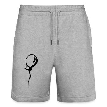 ballon - Stanley/Stella Unisex Bio Joggingshorts Trainer  - Grau meliert - Vorne - Nik (191cm) & Marisol (170cm)