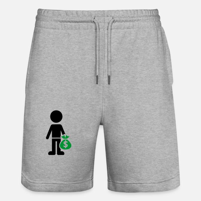 Arnaque d’argent d’entreprise - Short de jogging bio TRAINER Stanley/Stella unisexe - gris chiné