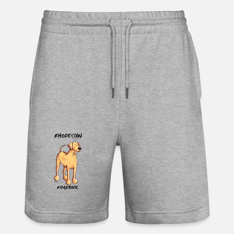 Funny Rhodesian Ridgeback - Stanley/Stella Unisex Bio Joggingshorts Trainer  - Grau meliert