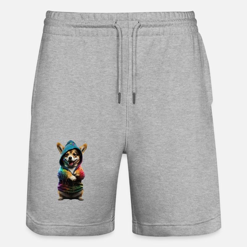 Pup élégant - Short de jogging bio TRAINER Stanley/Stella unisexe - gris chiné