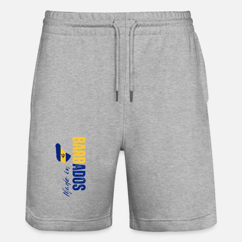 Fabriqué à la Barbade, design vertical - Short de jogging bio TRAINER Stanley/Stella unisexe - gris chiné