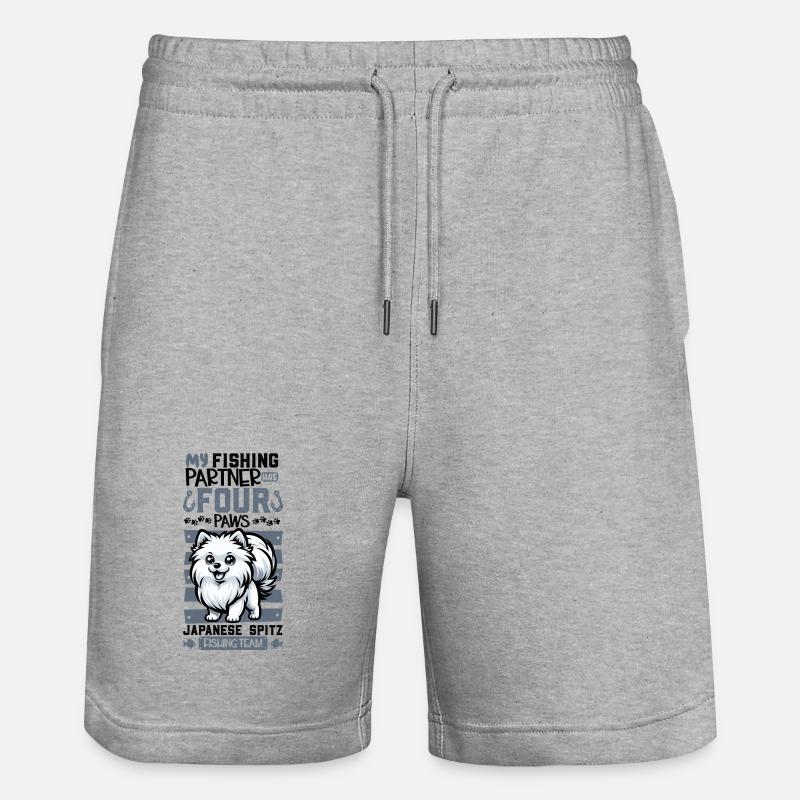 Pêche et Spitz japonais - Short de jogging bio TRAINER Stanley/Stella unisexe - gris chiné