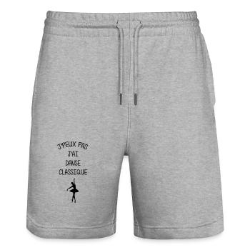 Ich kann nicht, ich habe klassischen Tanz - Stanley/Stella Unisex Bio Joggingshorts Trainer  - Grau meliert - Vorne - Nik (191cm) & Marisol (170cm)
