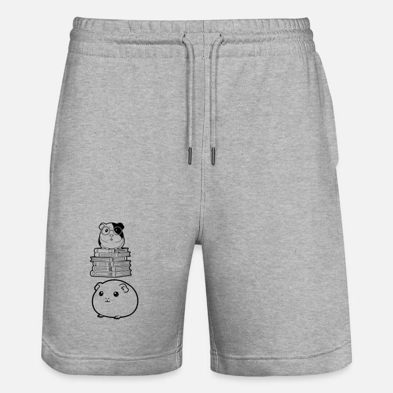 Nerd des livres cochons d’Inde, - Short de jogging bio TRAINER Stanley/Stella unisexe - gris chiné