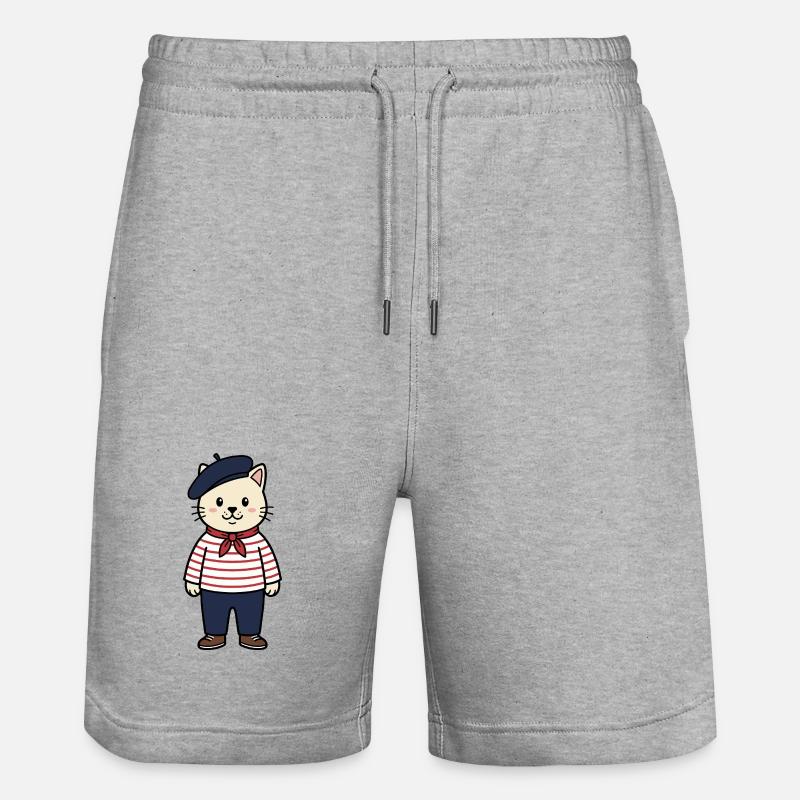 Chat français - Short de jogging bio TRAINER Stanley/Stella unisexe - gris chiné