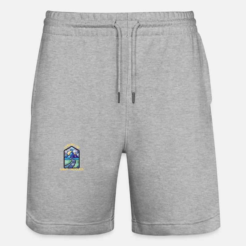Chemin de St jacques vitrail - Short de jogging bio TRAINER Stanley/Stella unisexe - gris chiné