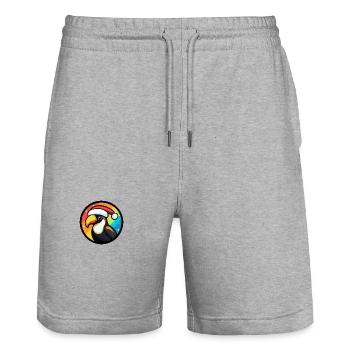 Toucan Bird Christmas Christmas - Stanley/Stella Trainer Unisex Organic Jogging Shorts - heather grey - Front - Nik (191cm) & Marisol (170cm)