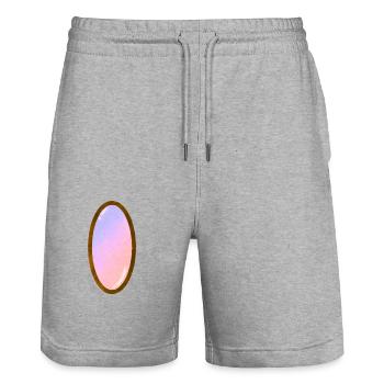 Gemstone 2 - Stanley/Stella Trainer Unisex Organic Jogging Shorts - heather grey - Front - Nik (191cm) & Marisol (170cm)