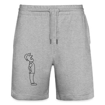 Lumbago - Stanley/Stella Unisex Bio Joggingshorts Trainer  - Grau meliert - Vorne - Nik (191cm) & Marisol (170cm)