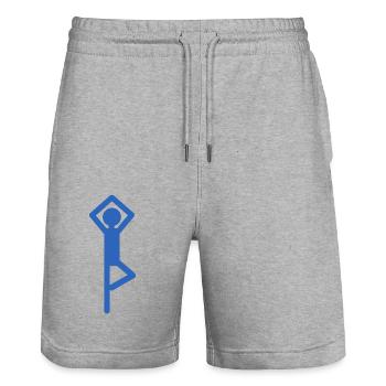 Silhouette yoga - Short de jogging bio TRAINER Stanley/Stella unisexe - gris chiné - Devant - Nik (191cm) & Marisol (170cm)
