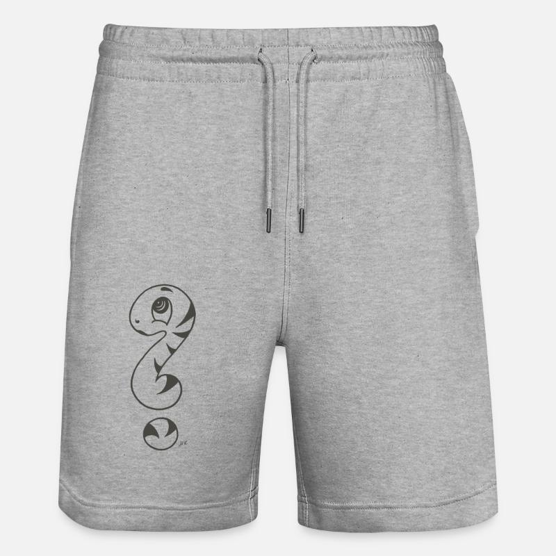 Point d’interrogation serpent - Short de jogging bio TRAINER Stanley/Stella unisexe - gris chiné