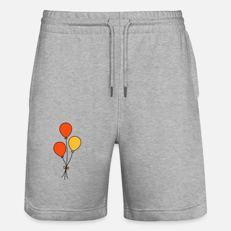 Luftballons dreifarbig - Stanley/Stella Unisex Bio Joggingshorts Trainer - Grau meliert