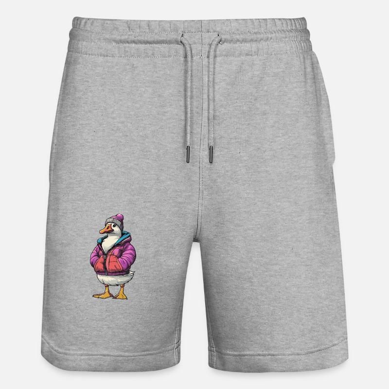Oie drôle d’hiver - Short de jogging bio TRAINER Stanley/Stella unisexe - gris chiné