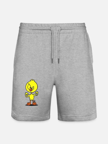 Chick Power - Stanley/Stella Unisex Bio Joggingshorts Trainer - Grau meliert
