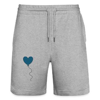 Cadeau pour la fête des mères : Idée de cadeau pour la fête des mères - Short de jogging bio TRAINER Stanley/Stella unisexe - gris chiné - Devant - Nik (191cm) & Marisol (170cm)