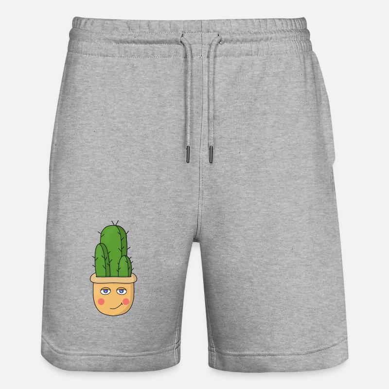 Un cactus mignon - Short de jogging bio TRAINER Stanley/Stella unisexe - gris chiné