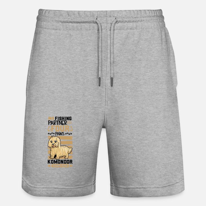 Pêche et Komondor - Short de jogging bio TRAINER Stanley/Stella unisexe - gris chiné