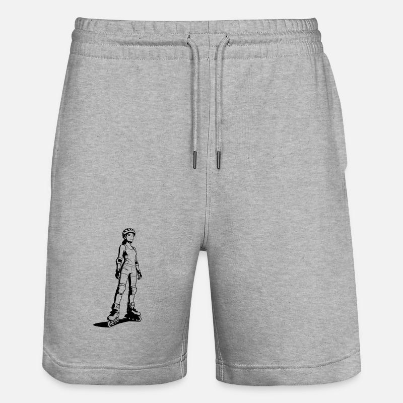 Inline-Skating - Stanley/Stella Unisex Bio Joggingshorts Trainer  - Grau meliert