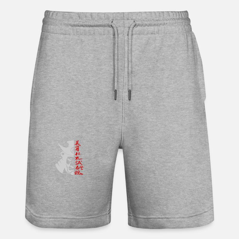 Samurai - Stanley/Stella Unisex Bio Joggingshorts Trainer  - Grau meliert