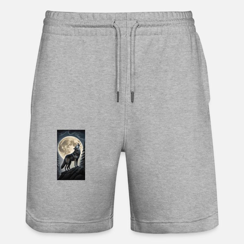 Wolf - Stanley/Stella Unisex Bio Joggingshorts Trainer  - Grau meliert