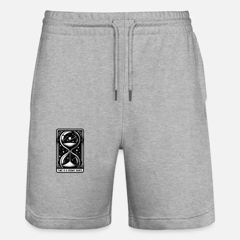 Time is a cosmic Dance - Stanley/Stella Unisex Bio Joggingshorts Trainer  - Grau meliert