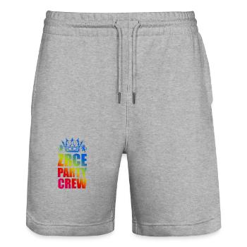 Zrce Party Crew Spruch - Stanley/Stella Unisex Bio Joggingshorts Trainer  - Grau meliert - Vorne - Nik (191cm) & Marisol (170cm)