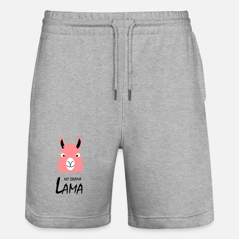 Pas de drame Lama - Short de jogging bio TRAINER Stanley/Stella unisexe - gris chiné