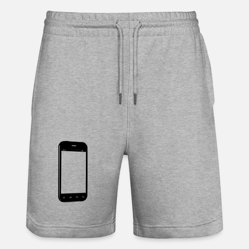 Smartphone - Short de jogging bio TRAINER Stanley/Stella unisexe - gris chiné