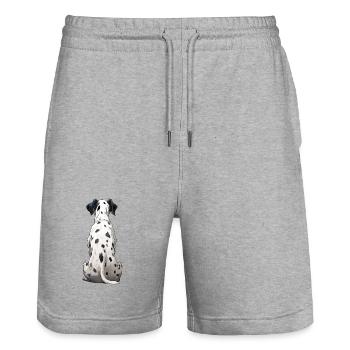 Dalmatiner - Stanley/Stella Unisex Bio Joggingshorts Trainer  - Grau meliert - Vorne - Nik (191cm) & Marisol (170cm)