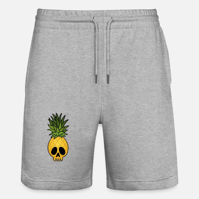 Crâne d'ananas - Short de jogging bio TRAINER Stanley/Stella unisexe - gris chiné